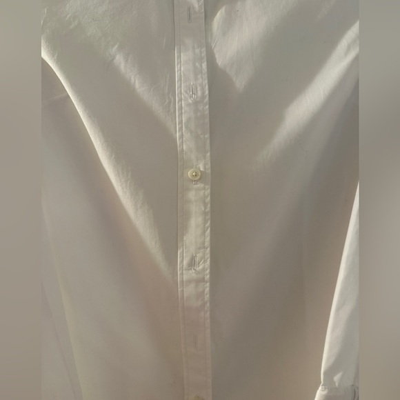 J. Crew Factory White Button Down feather shirt top HOT ITEM - Picture 6 of 7